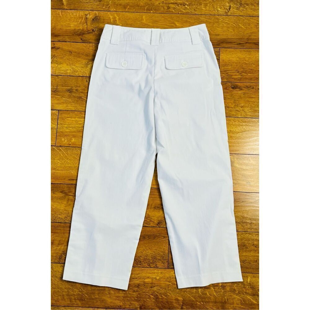 Vintage Y2K Dress Barn Women's Size 8 Cropped Capris Pants Casual White - Picture 7 of 7